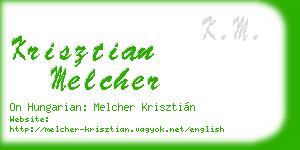 krisztian melcher business card